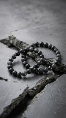 Duo de bracelets labradorite et hématite pierre naturelle couple rituel connexion Laevyn